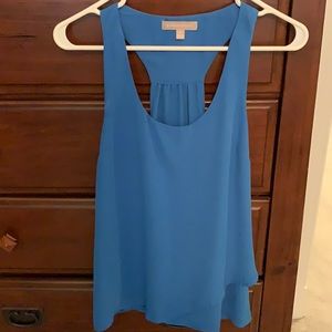 Blue soft flowy tank from Banana Republic